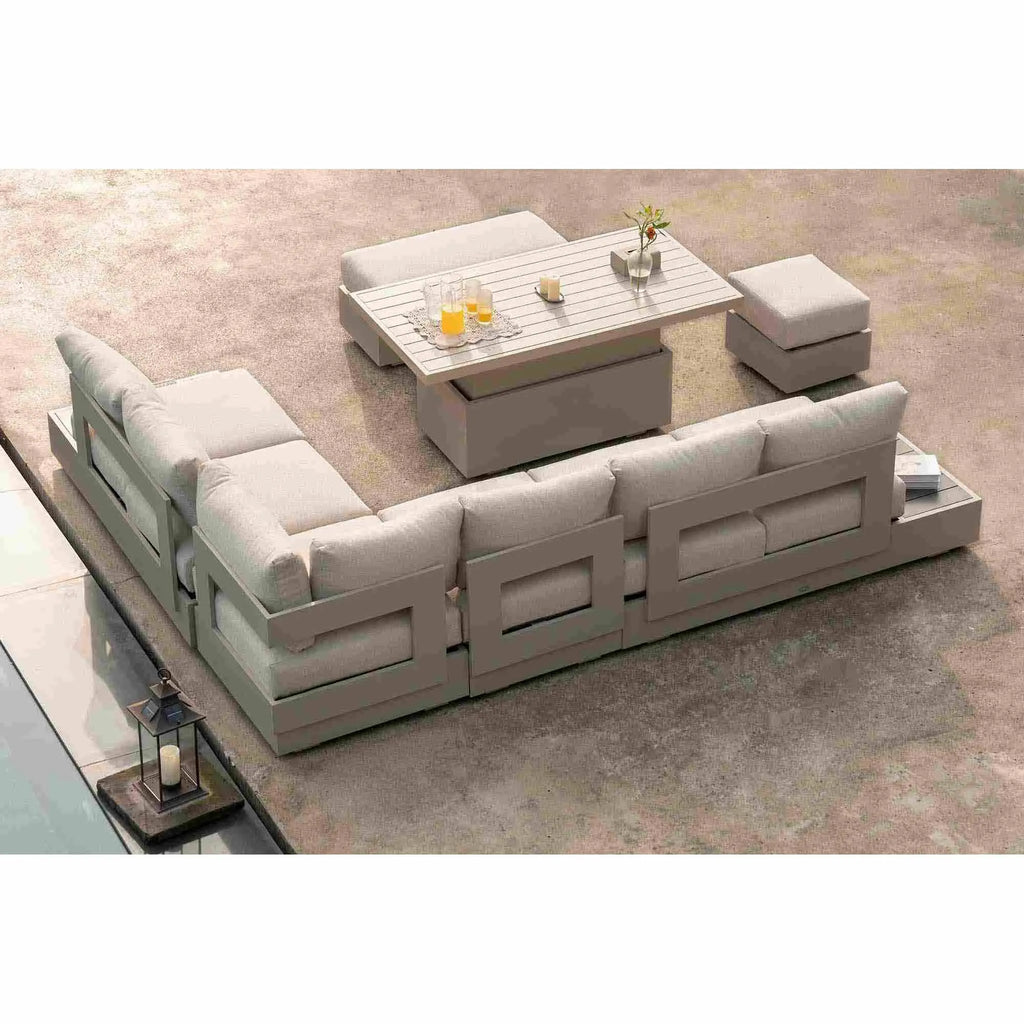 Modular Outdoor Sofa Set L-Shaped Dining Aluminium Alfresco Outdoor Living Australia
