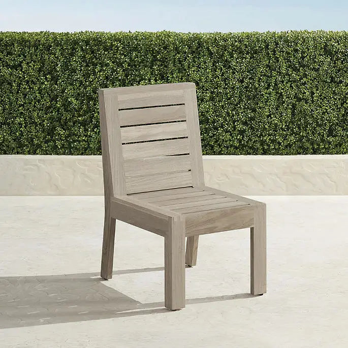 Custom Teak Outdoor Dining Chair Armless Alfresco Outdoor Living Australia