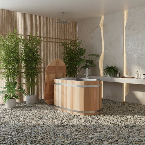 Cedar Sauna Bathtub Steam Set Modern Alfresco Outdoor Living Australia