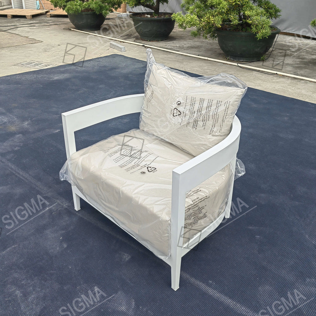 Contemporary Outdoor Aluminum Single Sofa Alfresco Outdoor Living Australia