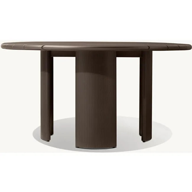 Custom Outdoor Round Dining Table Aluminium Finish Alfresco Outdoor Living Australia