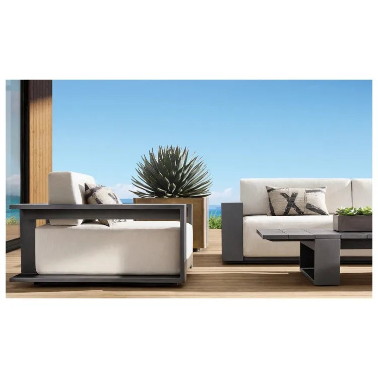 Custom Outdoor Sofa Set Low-slung Geometric Alfresco Outdoor Living Australia