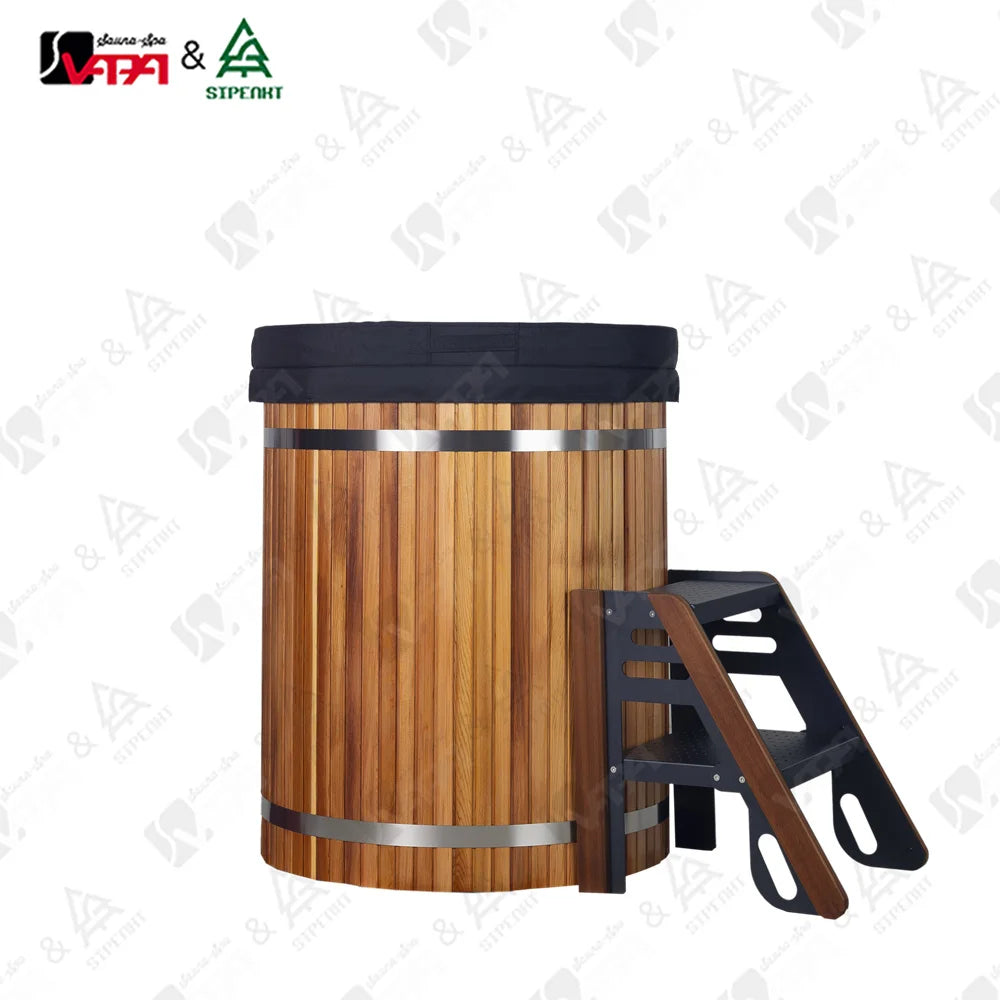 Red Cedar Cold Plunge Barrel Architectural Alfresco Outdoor Living Australia