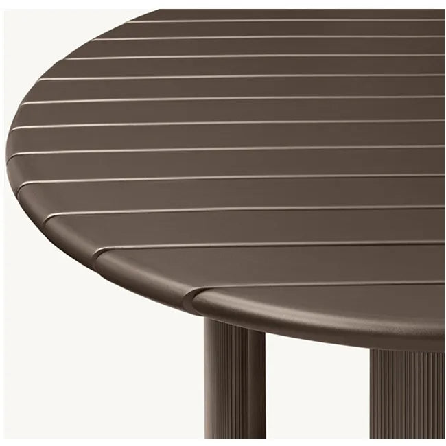 Custom Outdoor Round Dining Table Aluminium Finish Alfresco Outdoor Living Australia