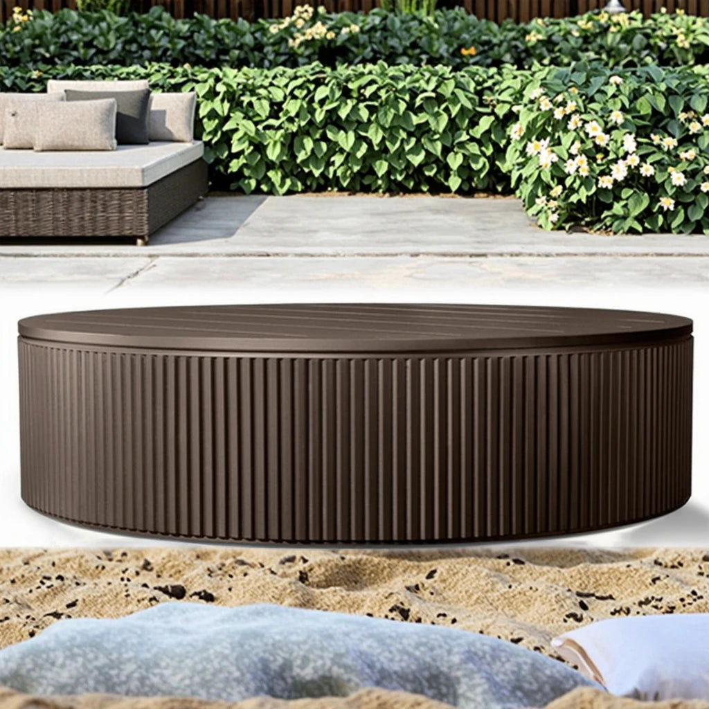 Custom Outdoor Coffee Table Round Modern Alfresco Outdoor Living Australia