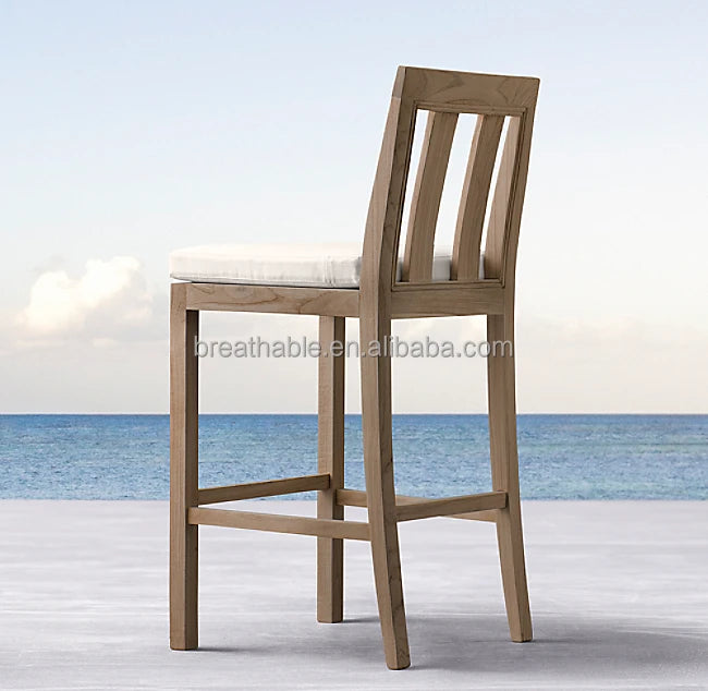 Custom Teak Bar Stool Modern European Alfresco Outdoor Living Australia