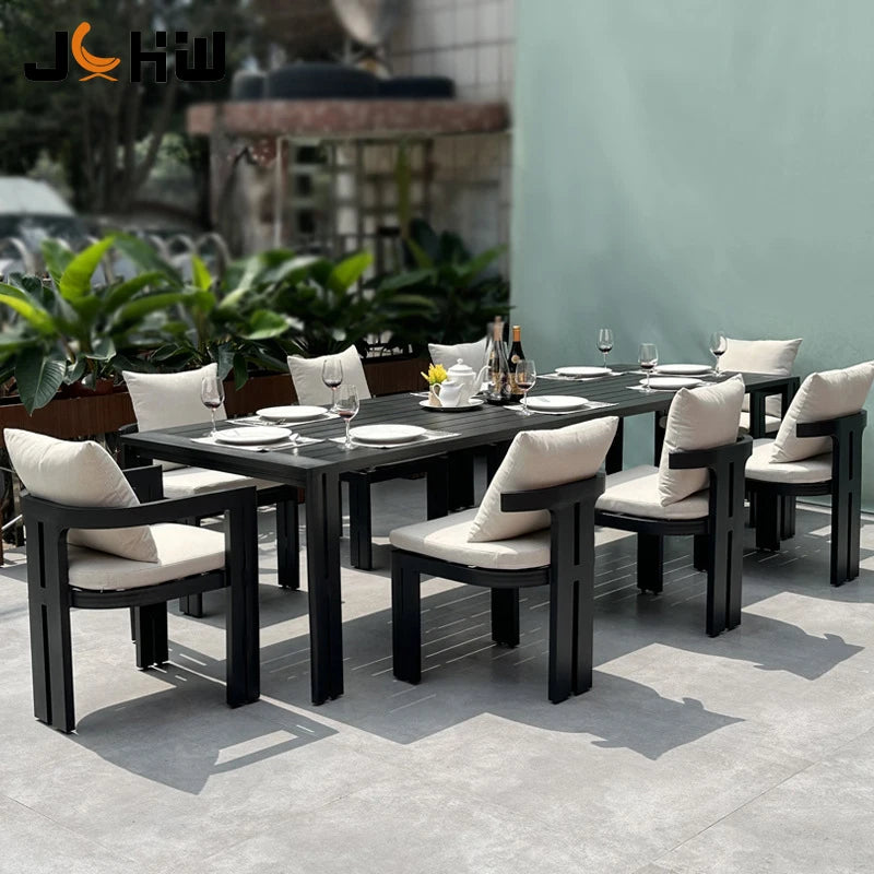 Outdoor Dining Set Aluminum Sculptural Design Alfresco Outdoor Living Australia