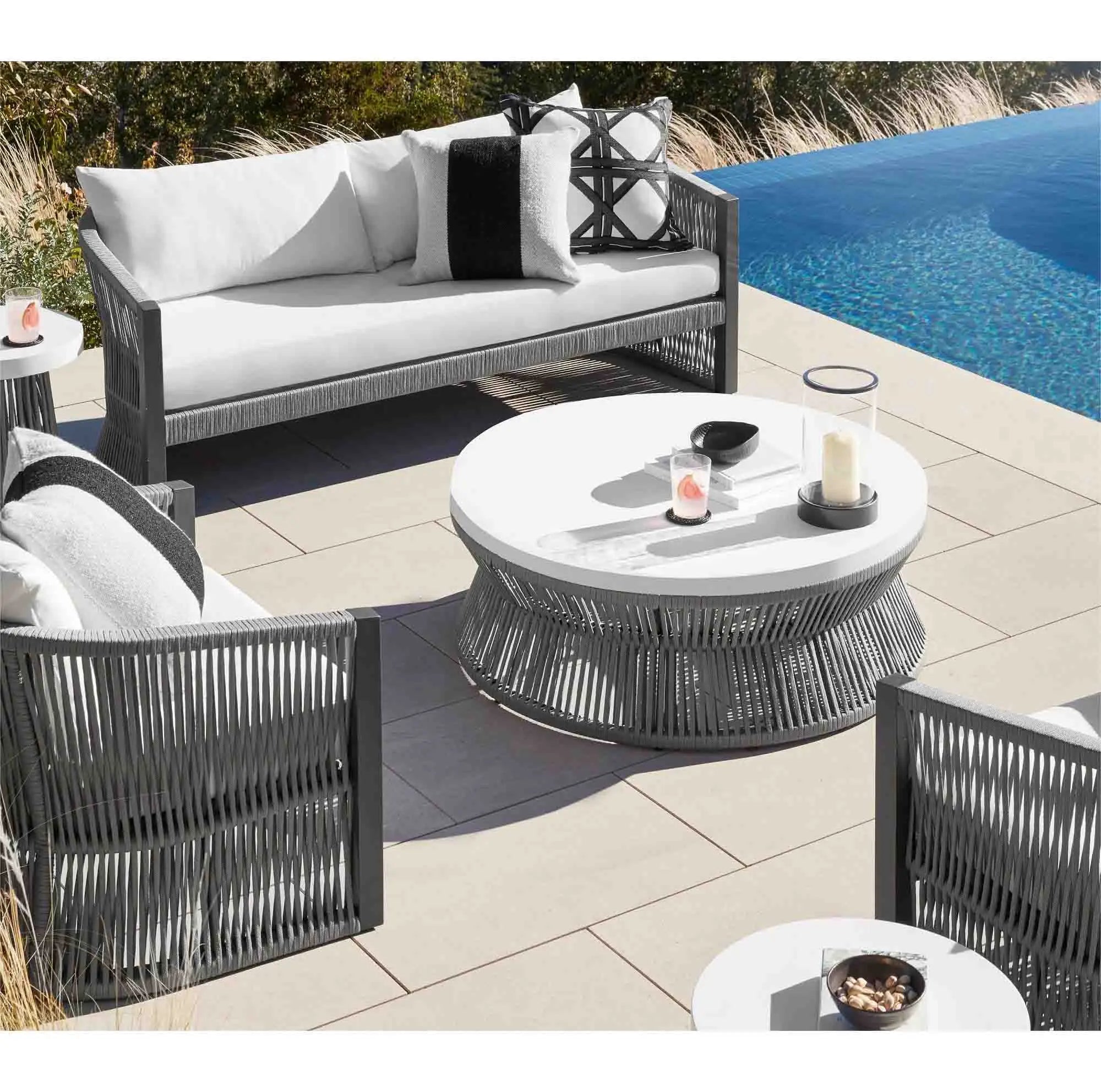 Rope Aluminum Outdoor Sofa Set Modern Alfresco Outdoor Living Australia