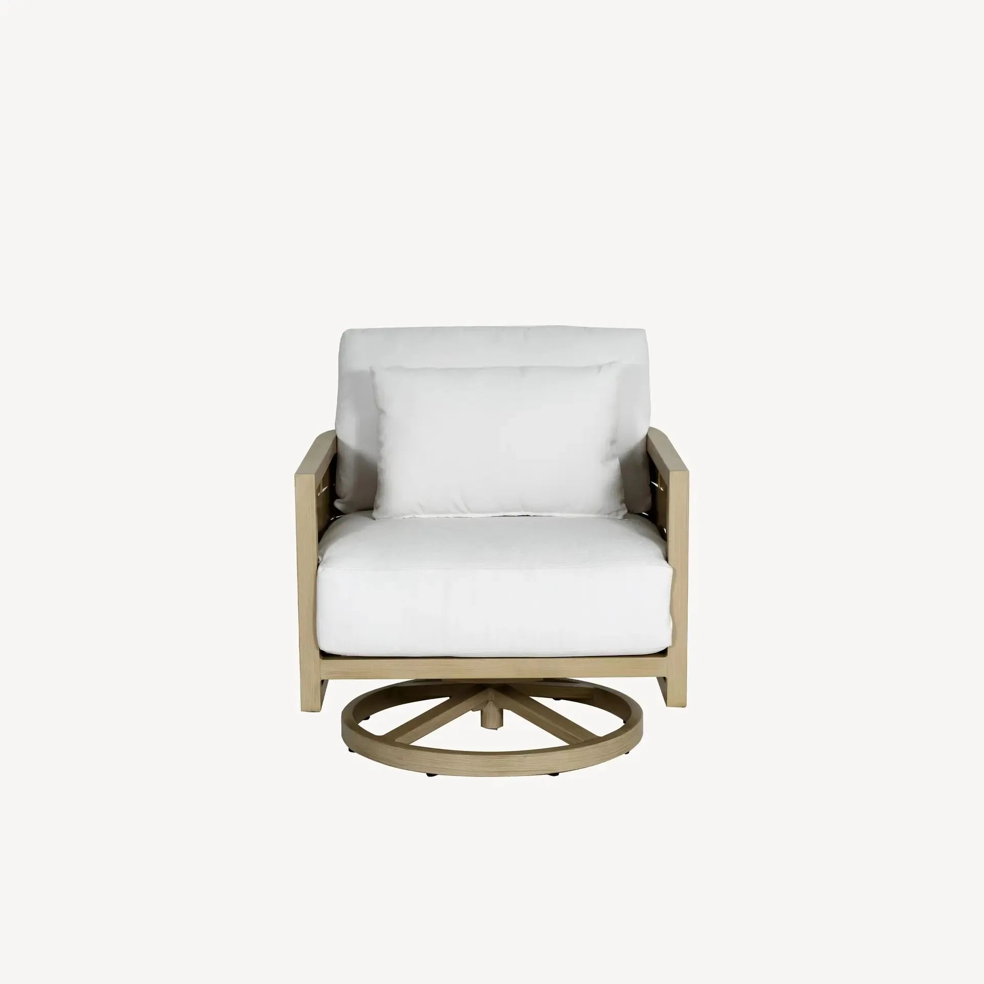 Swivel Lounge Chair Outdoor Armchair Handcrafted Aluminium Alfresco Outdoor Living Australia