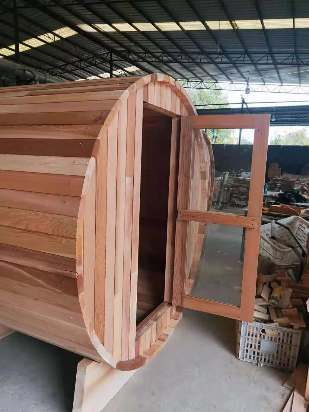 Red Cedar Barrel Sauna 1800mm Alfresco Outdoor Living Australia