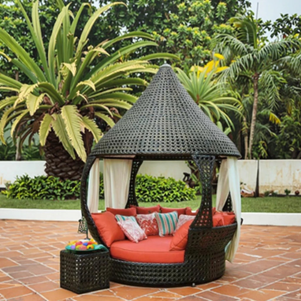 Custom Wicker Cabana Daybed Sculptural Lounge Alfresco Outdoor Living Australia