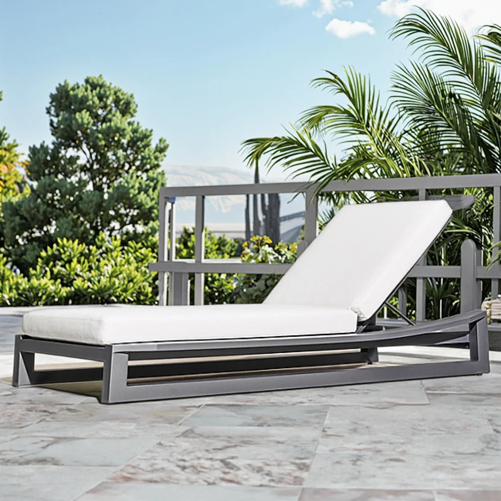 Designer Outdoor Chaise Sun Lounger Modern Aluminum Alfresco Outdoor Living Australia