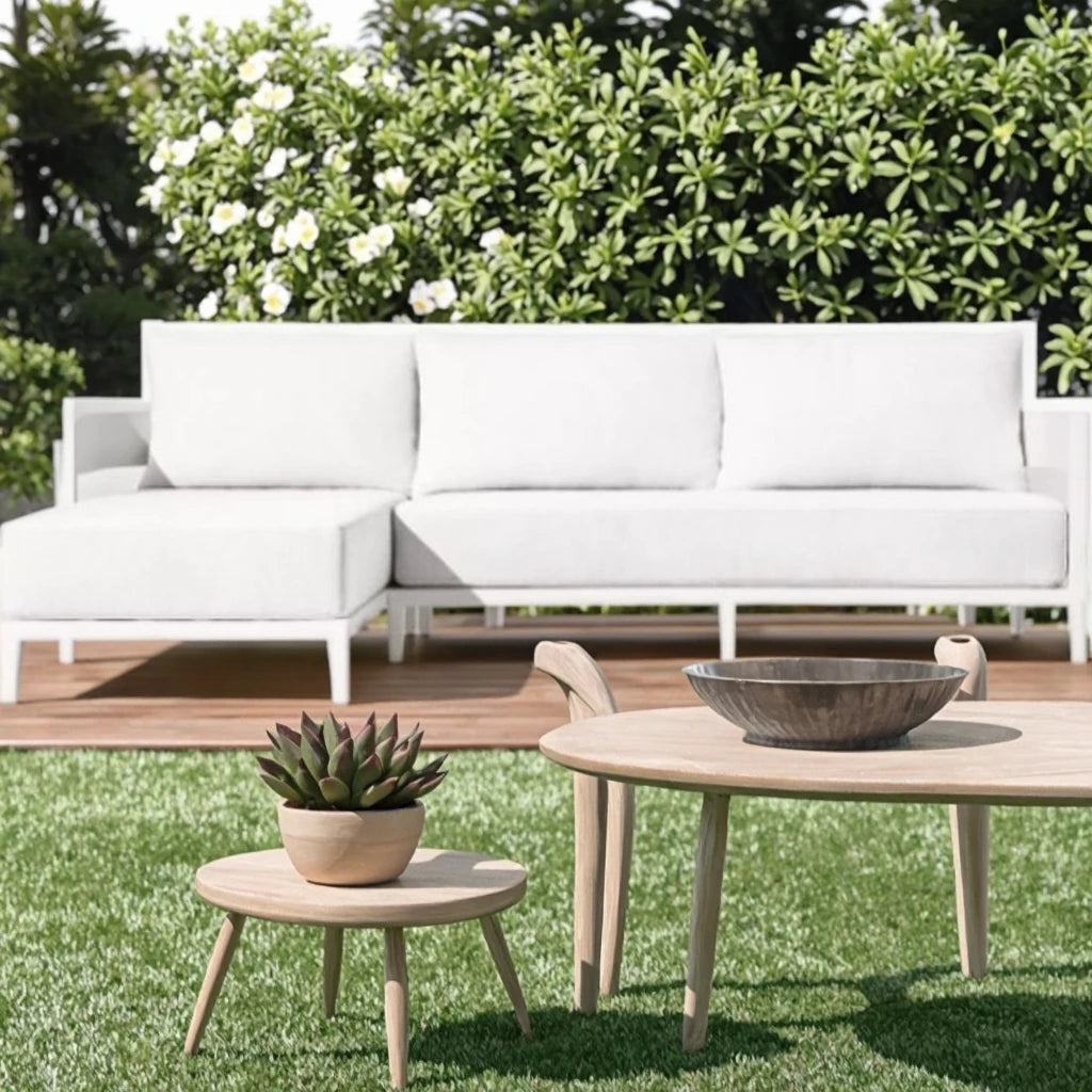 Curved Aluminum Sectional Sofa Contemporary L-Shape Alfresco Outdoor Living Australia