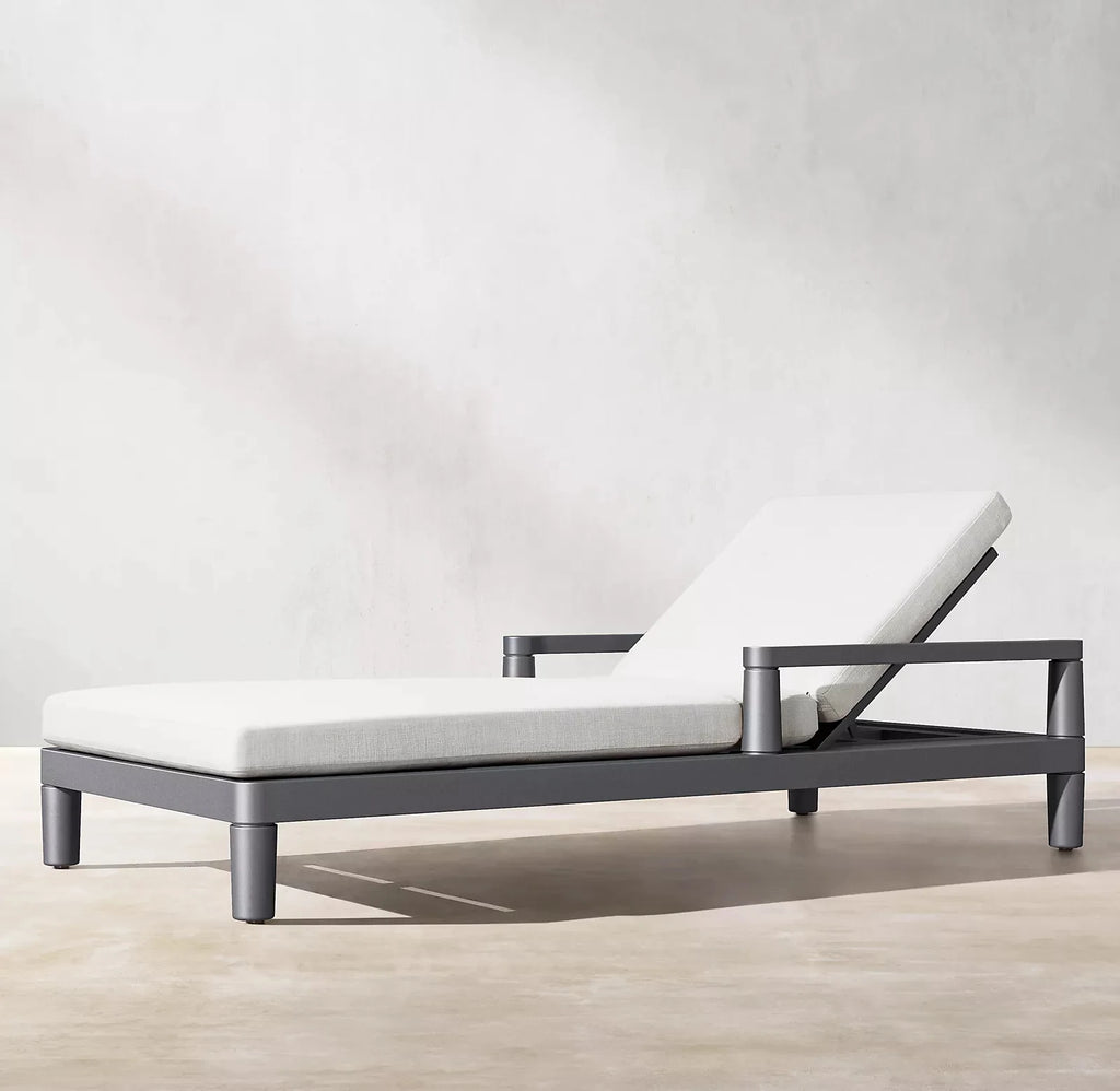 Designer Aluminium Sun Lounger Sculptural Alfresco Outdoor Living Australia