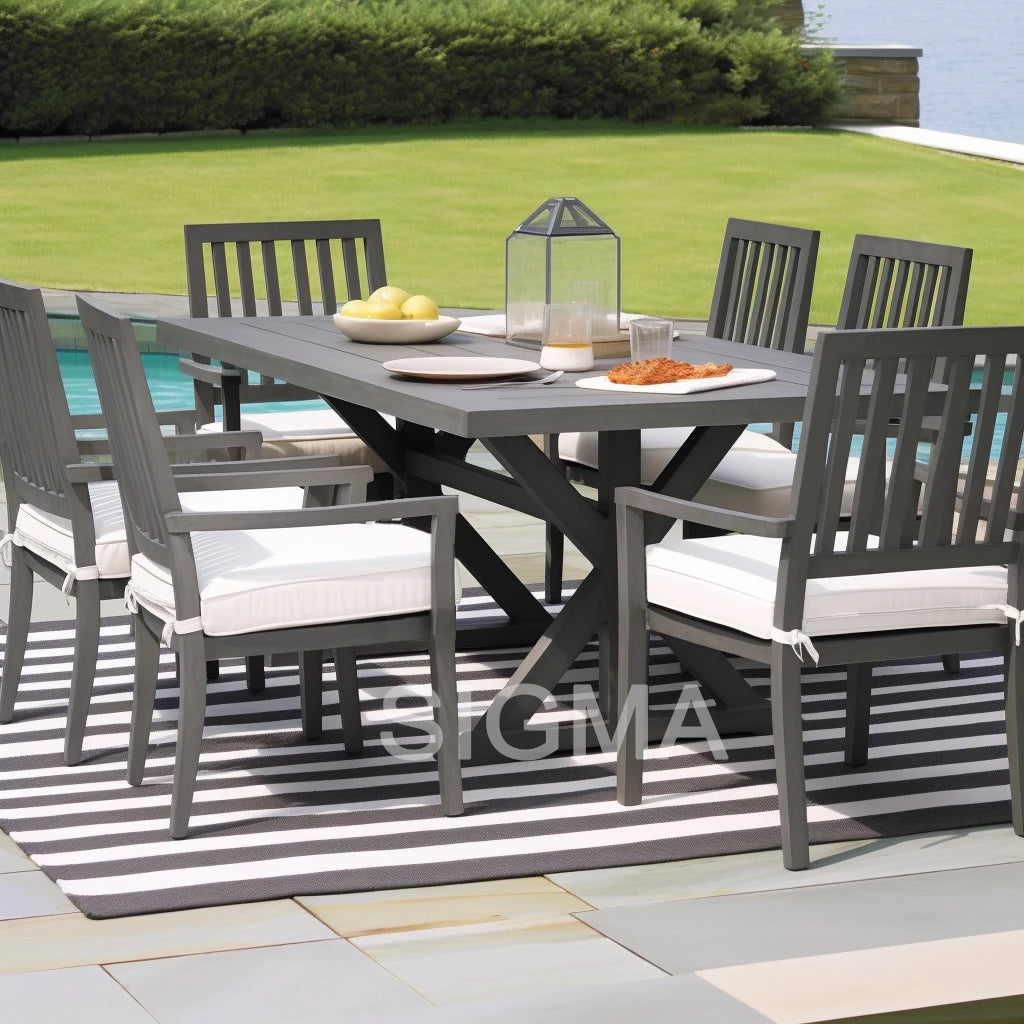 Custom Outdoor Furniture Dining Set Contemporary Aluminium Alfresco Outdoor Living Australia