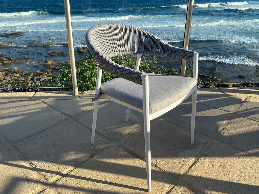 Custom Aluminium Rope Dining Chair Alfresco Outdoor Living Australia