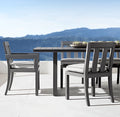 Aluminium 8 Seater Outdoor Dining Set Contemporary Architectural Design