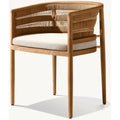 Teak Outdoor Dining Chair Traditional Woven Rattan Alfresco Outdoor Living