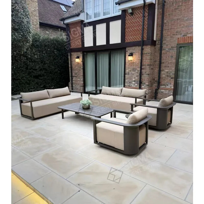 Modular Aluminum Sofa Set Modern Sculptural Alfresco Outdoor Living Australia