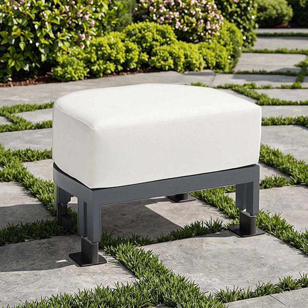 Aluminum Ottoman Stool Modern Powder Coated Alfresco Outdoor Living Australia