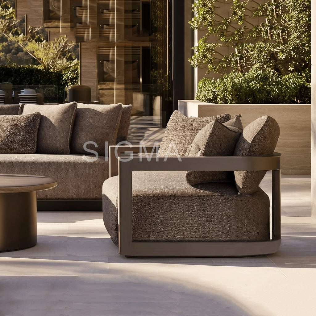 Custom Outdoor Dining Set Modern Aluminum Alfresco Outdoor Living Australia