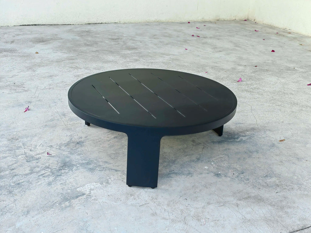 Custom Outdoor Coffee Table Round Contemporary Aluminum Alfresco Outdoor Living Australia