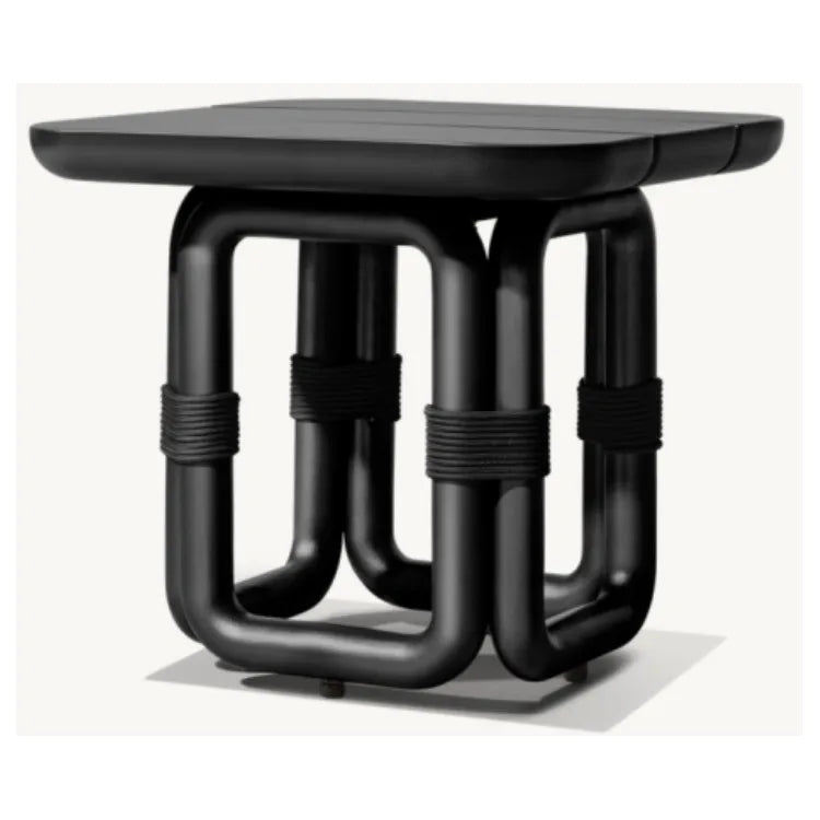 Handwoven Outdoor Side Table Aluminium Alfresco Outdoor Living Australia