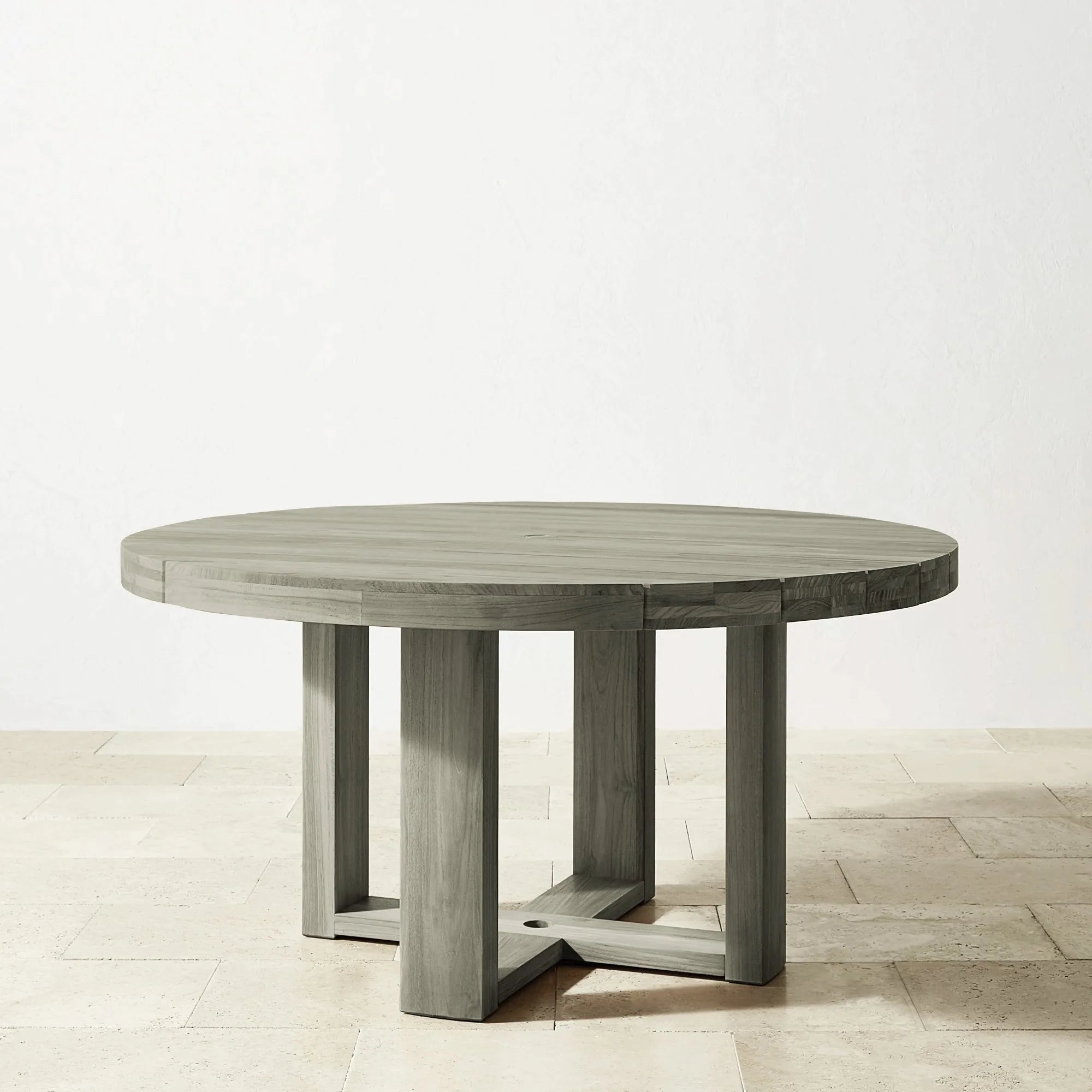 Custom Teak Dining Table Round Solid Wood Alfresco Outdoor Living Australia