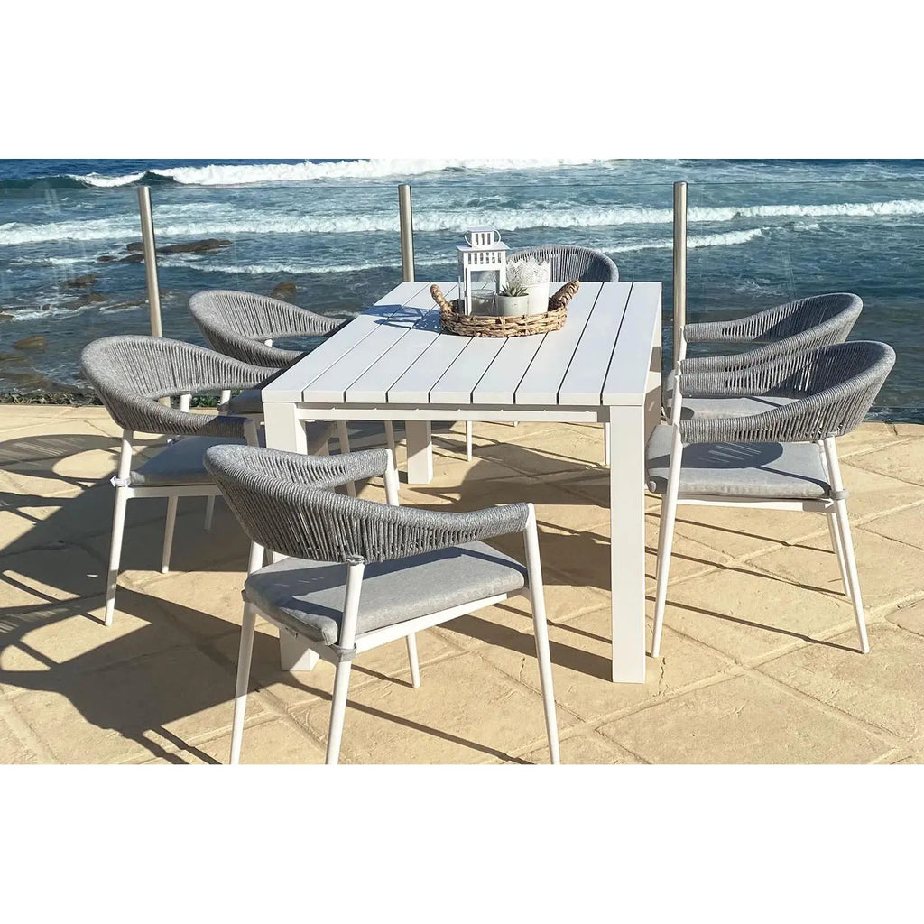 Custom Aluminium Rope Dining Chair Alfresco Outdoor Living Australia
