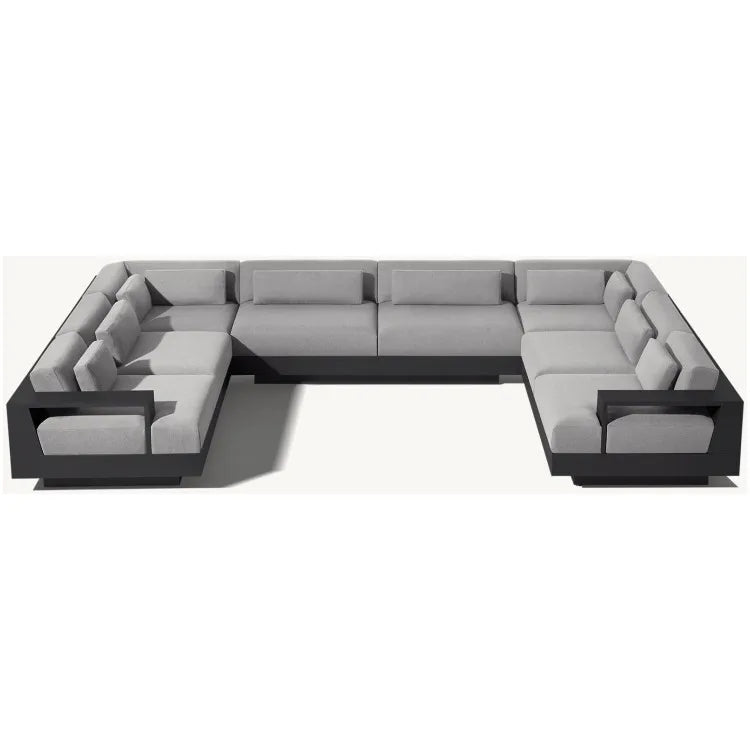 U-Shape Sectional Sofa Aluminium Deep Seat Alfresco Outdoor Living Australia