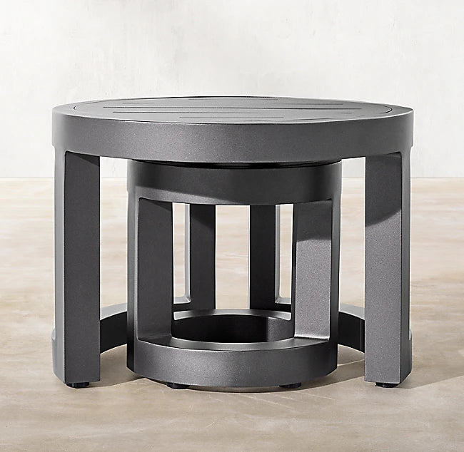 Designer Outdoor Side Table Minimalist Aluminum Alfresco Outdoor Living Australia