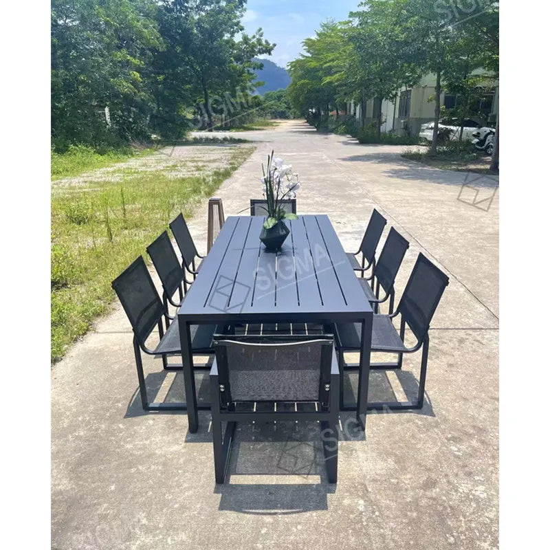 Custom Aluminum Dining Set Modern Alfresco Outdoor Living Australia