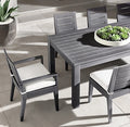 Custom Outdoor Furniture Aluminum Dining Set Contemporary Leisure Design