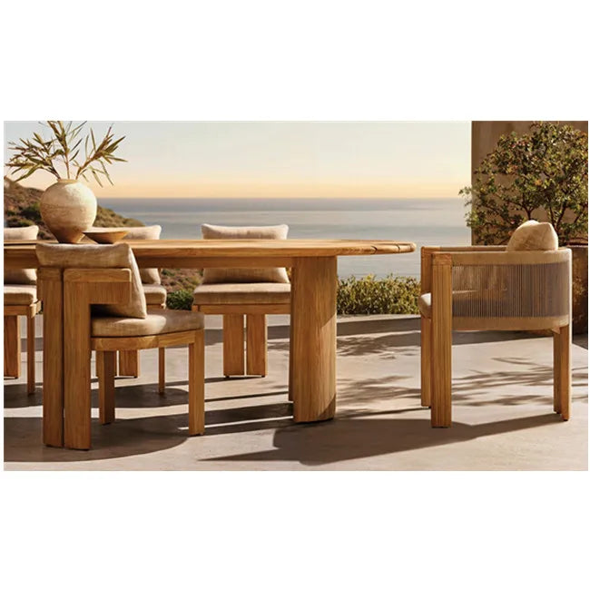 Teak Rope Dining Set Contemporary Alfresco Outdoor Living Australia