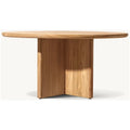 Teak Round Dining Table Sculptural Plank Alfresco Outdoor Living Australia