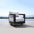 Swivel Sofa Chair Contemporary Aluminium Alfresco Outdoor Living Australia