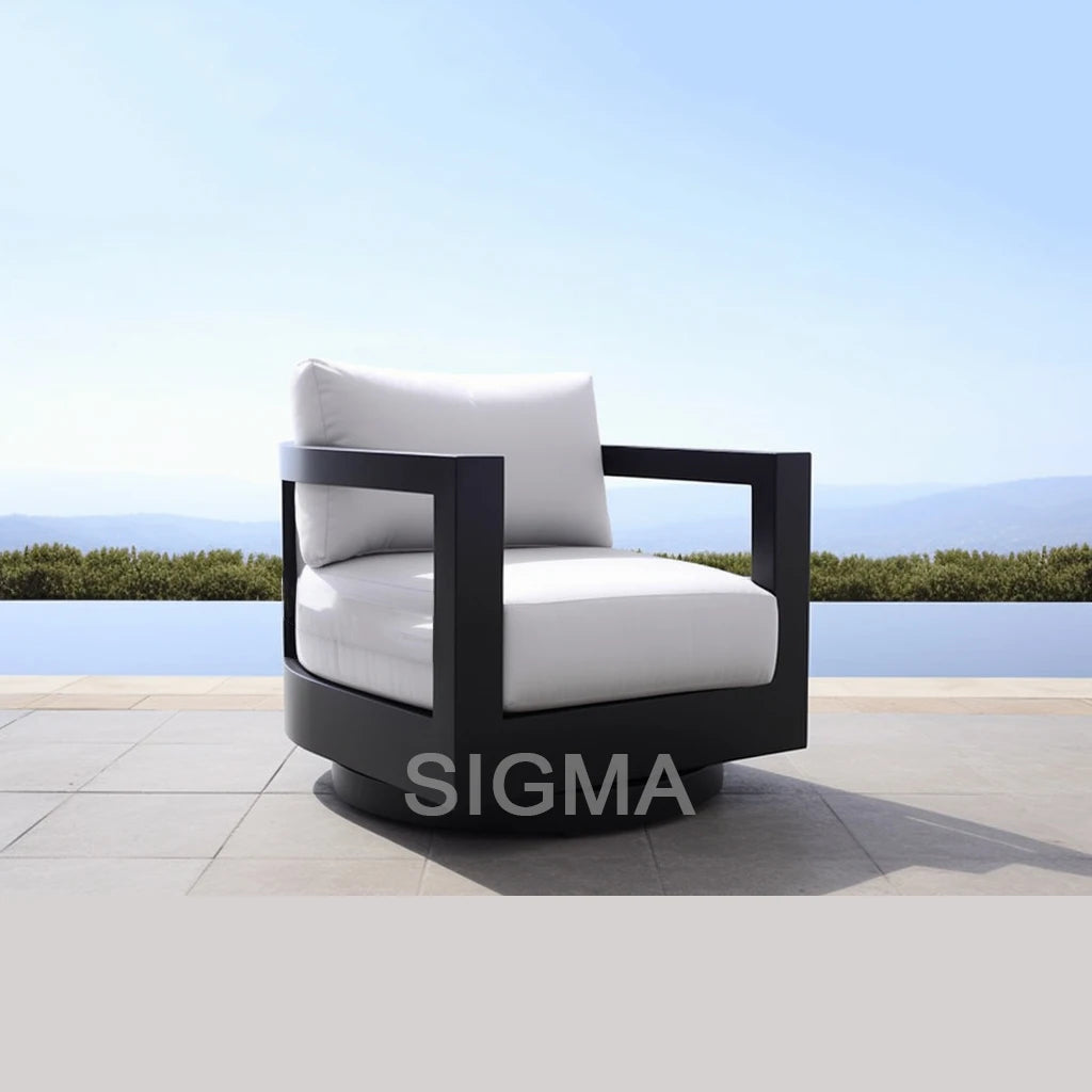Swivel Sofa Chair Contemporary Aluminium Alfresco Outdoor Living Australia