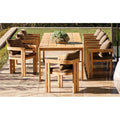 Teak Garden Dining Set T-Back Modern Designer Alfresco Outdoor Living Australia