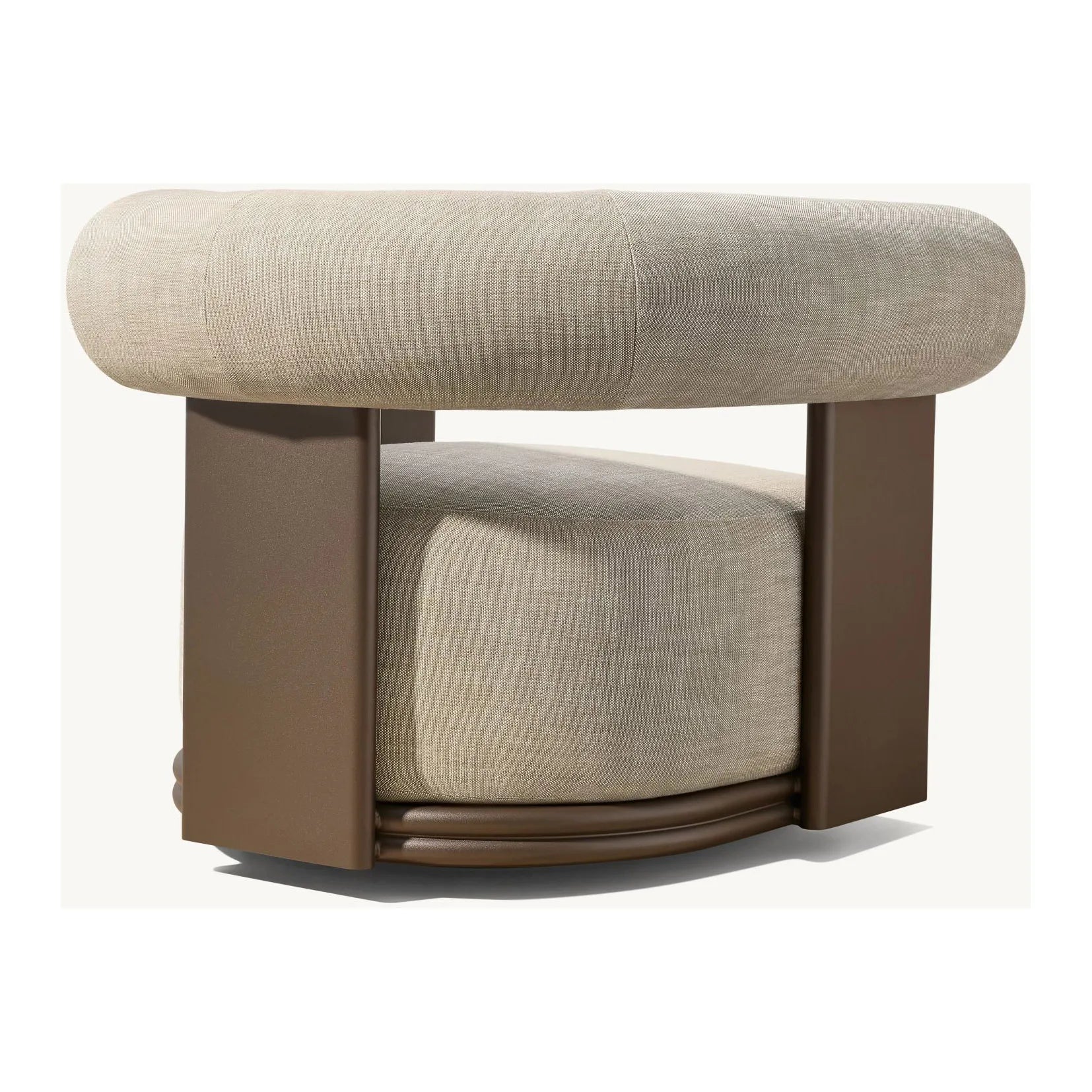 Custom Outdoor Furniture Swivel Sofa Moon Shape Alfresco Outdoor Living Australia