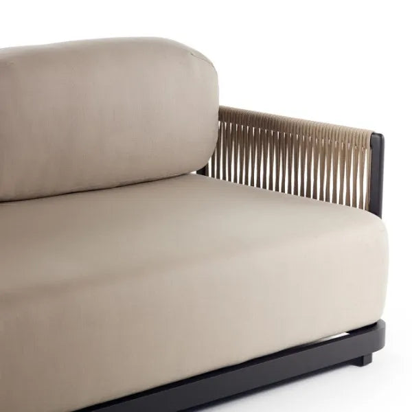Custom Outdoor Furniture 3-Seater Aluminum Rope Sofa Contemporary Alfresco Outdoor Living Australia