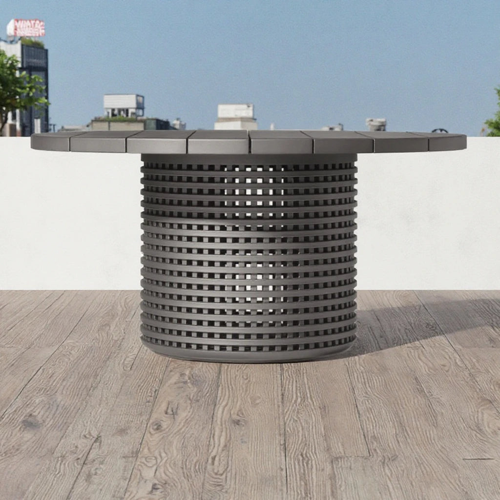 Custom Outdoor Dining Table Round Aluminium Alfresco Outdoor Living Australia