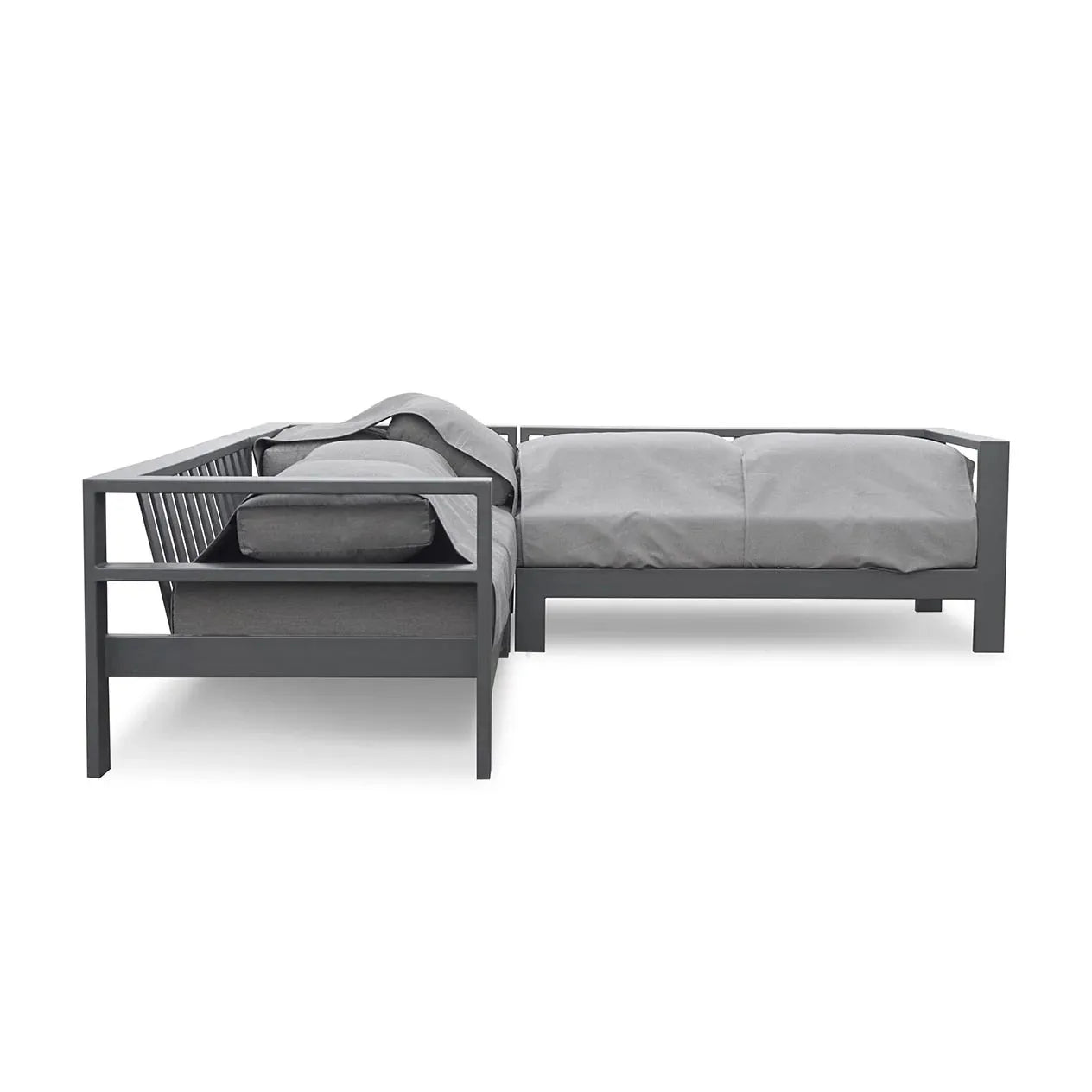 Outdoor Sectional Sofa Corner Lounge Modern Aluminum Alfresco Outdoor Living