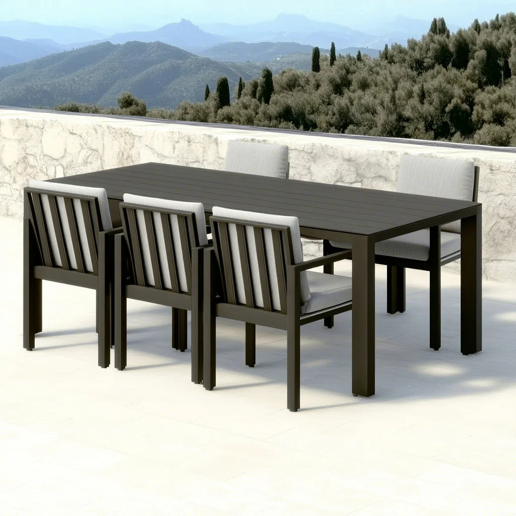 Custom Aluminum Dining Set Contemporary Alfresco Outdoor Living Australia
