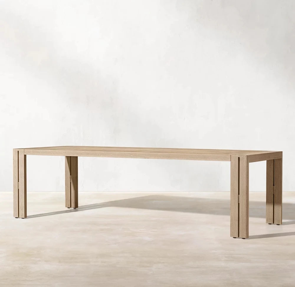 Teak Outdoor Dining Table Modern Rectangular Alfresco Outdoor Living Australia