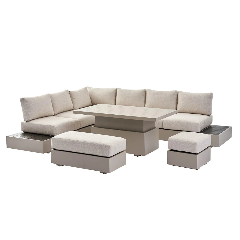 Modular Outdoor Sofa Set L-Shaped Dining Aluminium Alfresco Outdoor Living Australia