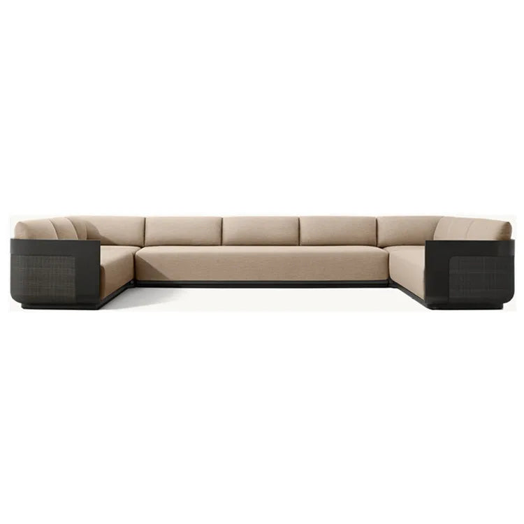 Custom U-Shaped Outdoor Sofa Sectional Set Architectural Aluminium Alfresco Outdoor Living Australia