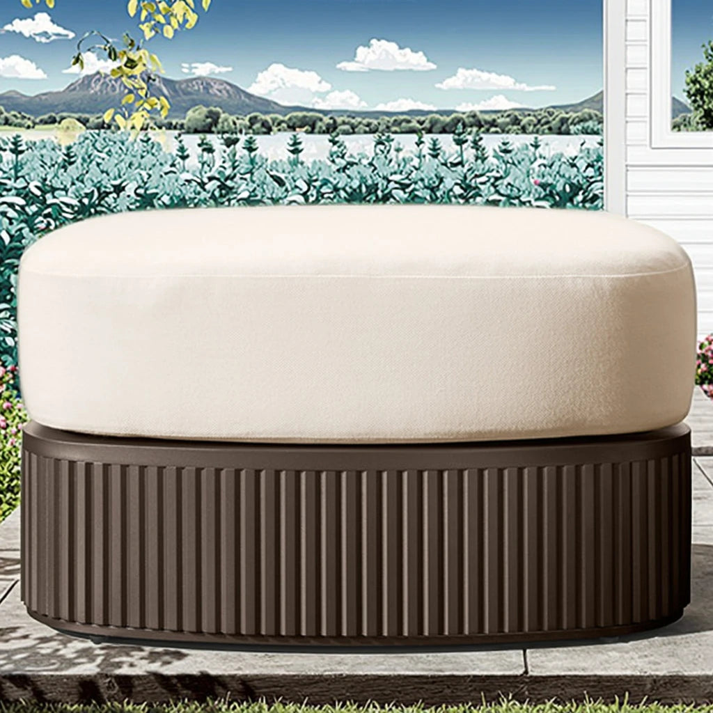 Custom Outdoor Furniture Aluminum Pouf Ottoman Contemporary Alfresco Outdoor Living Australia