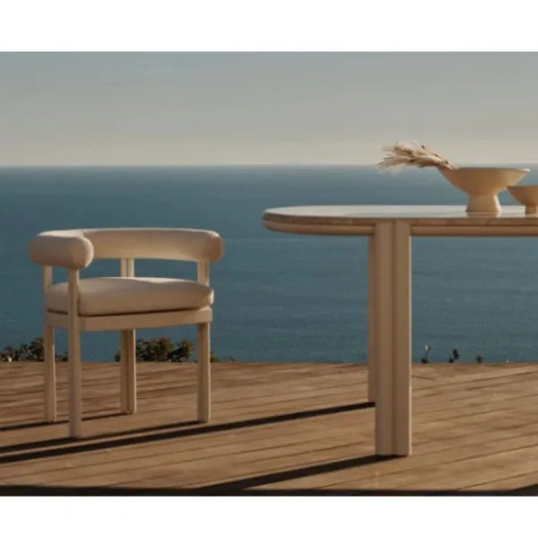 Custom Outdoor Furniture Aluminium Dining Set Pill-Shaped Alfresco Outdoor Living Australia