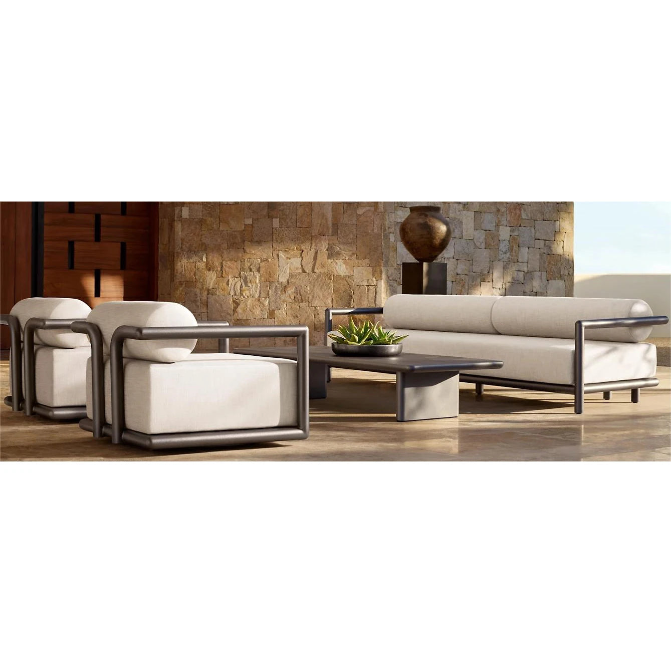 Custom Outdoor Furniture Curved Sofa Set Luxury Alfresco Outdoor Living Australia