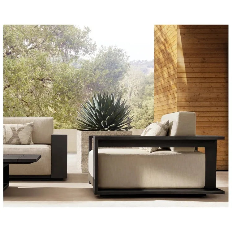 Custom Outdoor Sofa Set Low-slung Geometric Alfresco Outdoor Living Australia